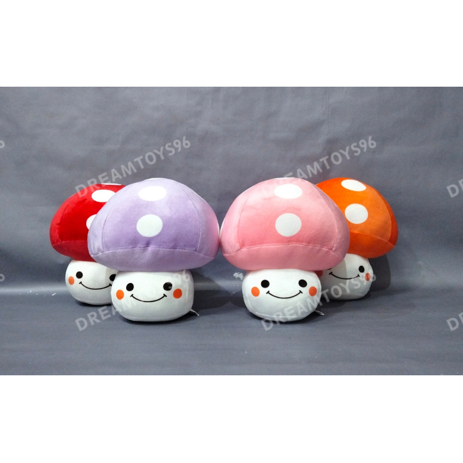 Dreamtoys96 Boneka Jamur Smile Printing Boneka Jamur Spandex