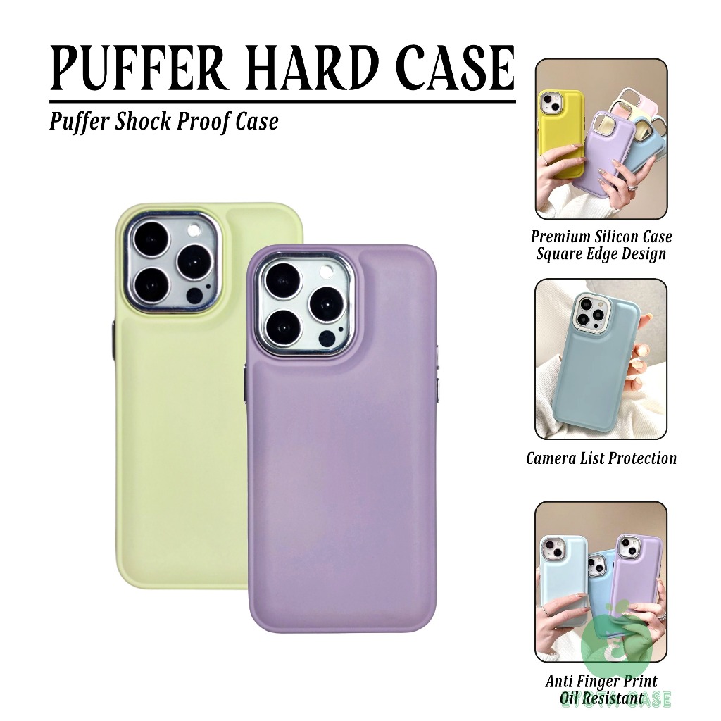 EY-002 CASE PUFFER SHOCKPROOF METAL FOR IPHONE 13 13PRO 13PROMAX 14 14PRO 14PROMAX 15 15PRO 15 PROMA