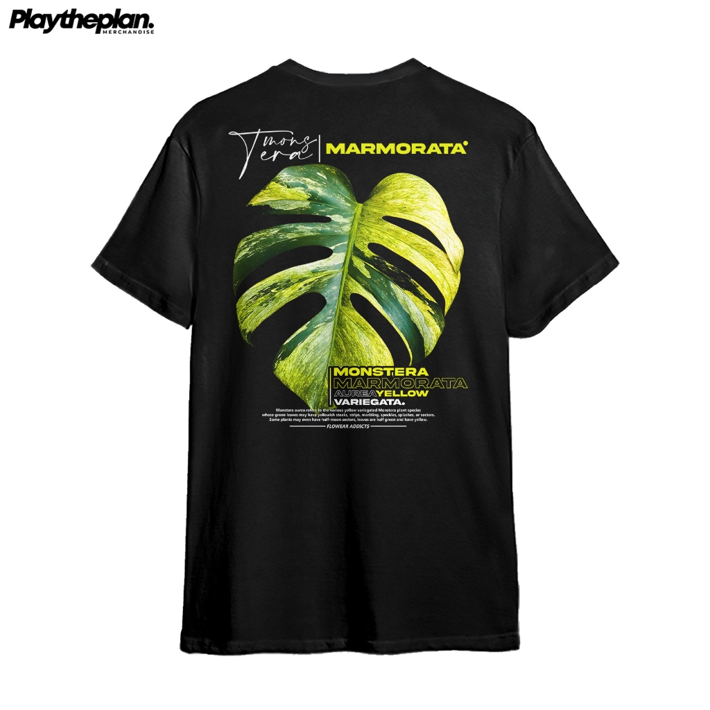 T-Shirt / Baju Kaos Tanaman Hias MONSTERA MARMORATA VARIEGATA