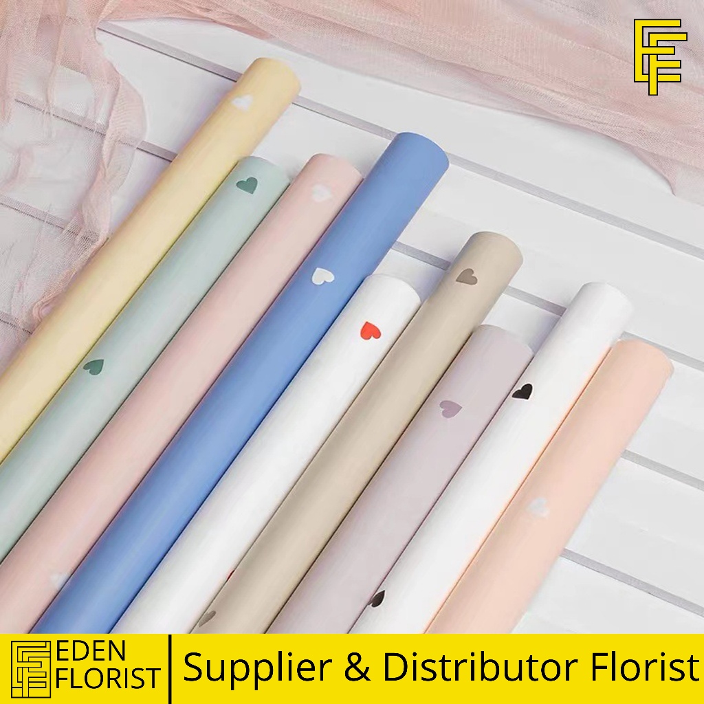 

20 LEMBAR Kertas Buket LOVE Wrapping Paper Polkalove Cellophane / Kertas Kado COD KB6134