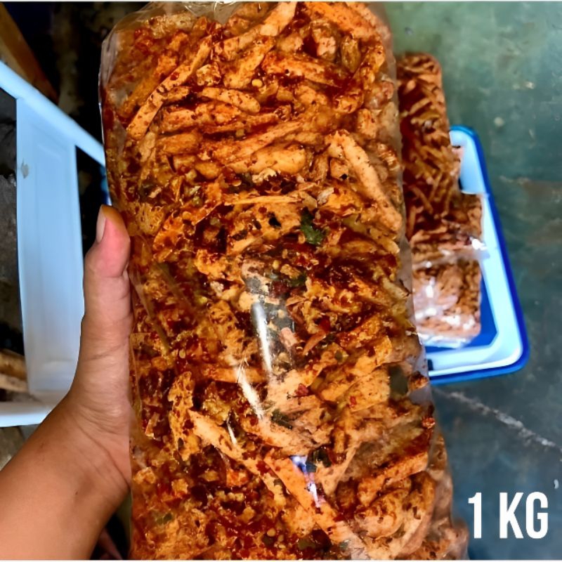 

keripik basreng stik 1kg viral bumbu pedas daun jeruk