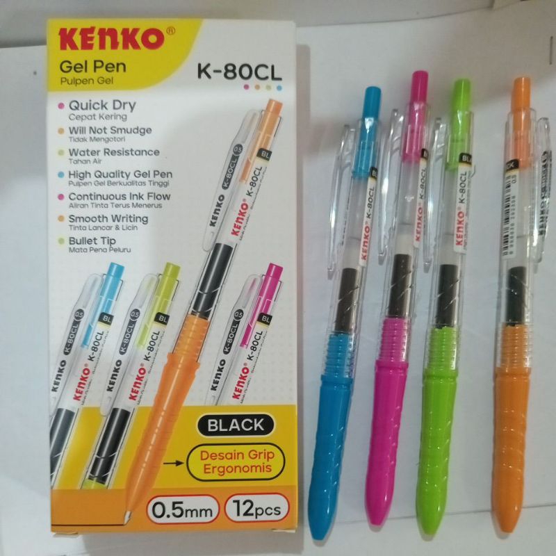 

Pulpen gel KENKO K-80CL / satuan