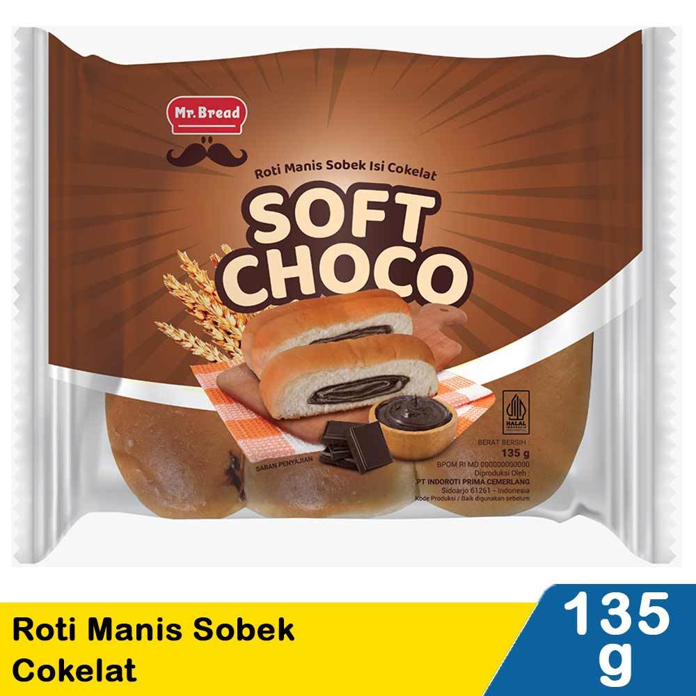 

Mr. Bread Roti Manis Sobek Soft Choco 135g - Roti Lembut dengan Cokelat Lumer, Enak & Praktis | Camilan Lezat, Sarapan Bergizi, Halal & Fresh Setiap Hari!