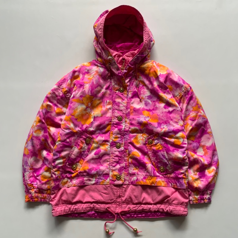 ELLESSE VINTAGE RACING SKI JACKET FLOWERS
