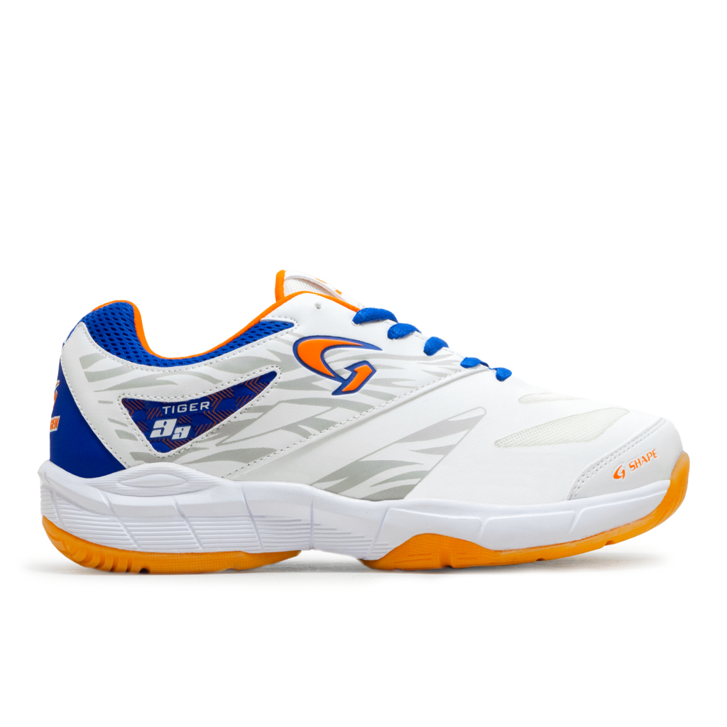 HYOUGEN Tiger Putih Oren Sepatu Badminton Size 39-44