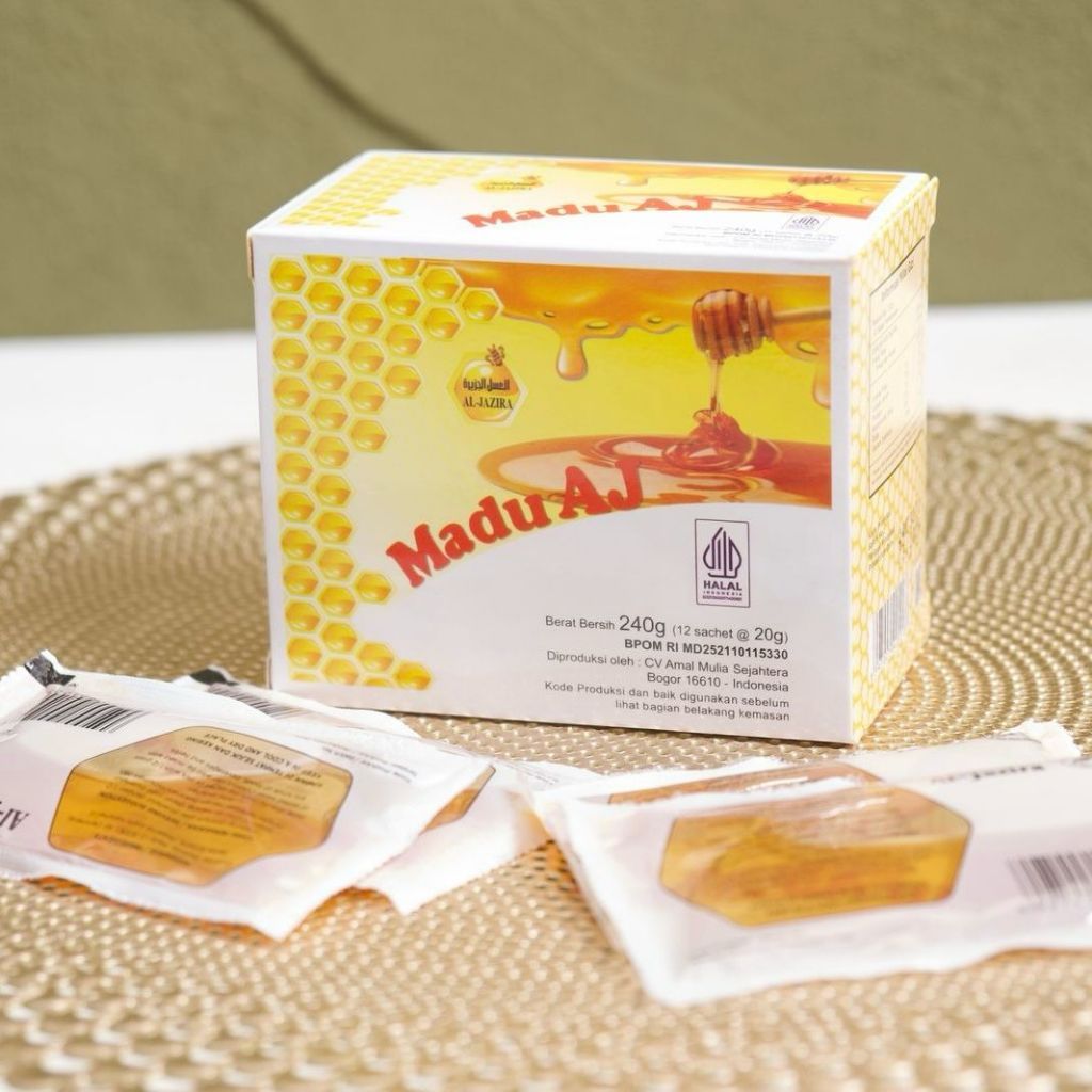 

Madu AJ Original Kemasan Sachet 1 Box Isi 12 Sachet