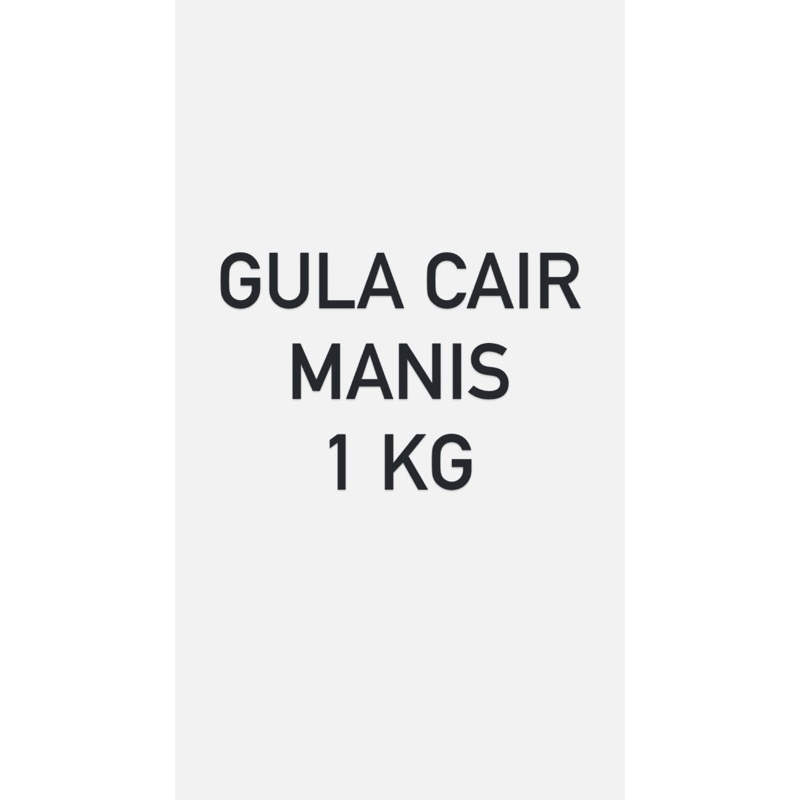 

Gula cair manis nyelekit/fruktosa/fructose