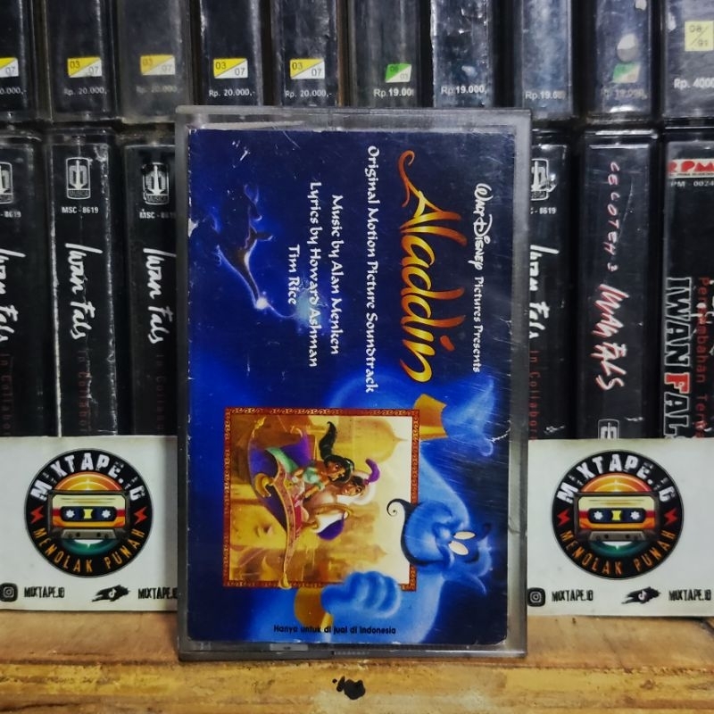 Kaset Pita - Aladdin - Original Motion Picture Soundtrack - Disney - Radio Tape - Kaset - Radio - Pe