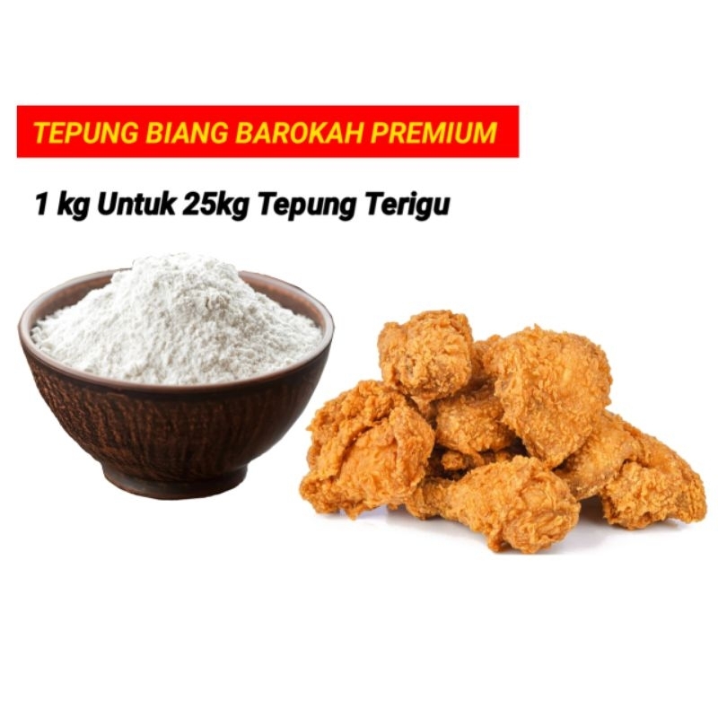 

Tepung Biang Barokah Premium KFC 1kg Untuk 25kg Tepung Terigu