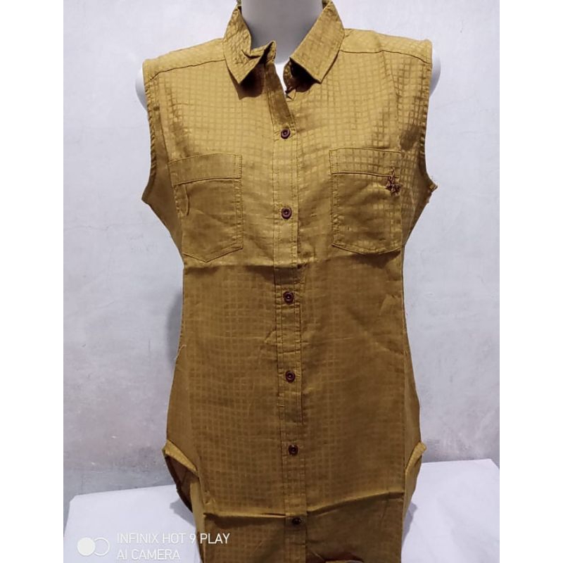 Murah Kemeja Blouse Baju Wanita MPD Emba Tank Top Gold Size M Dan Size L