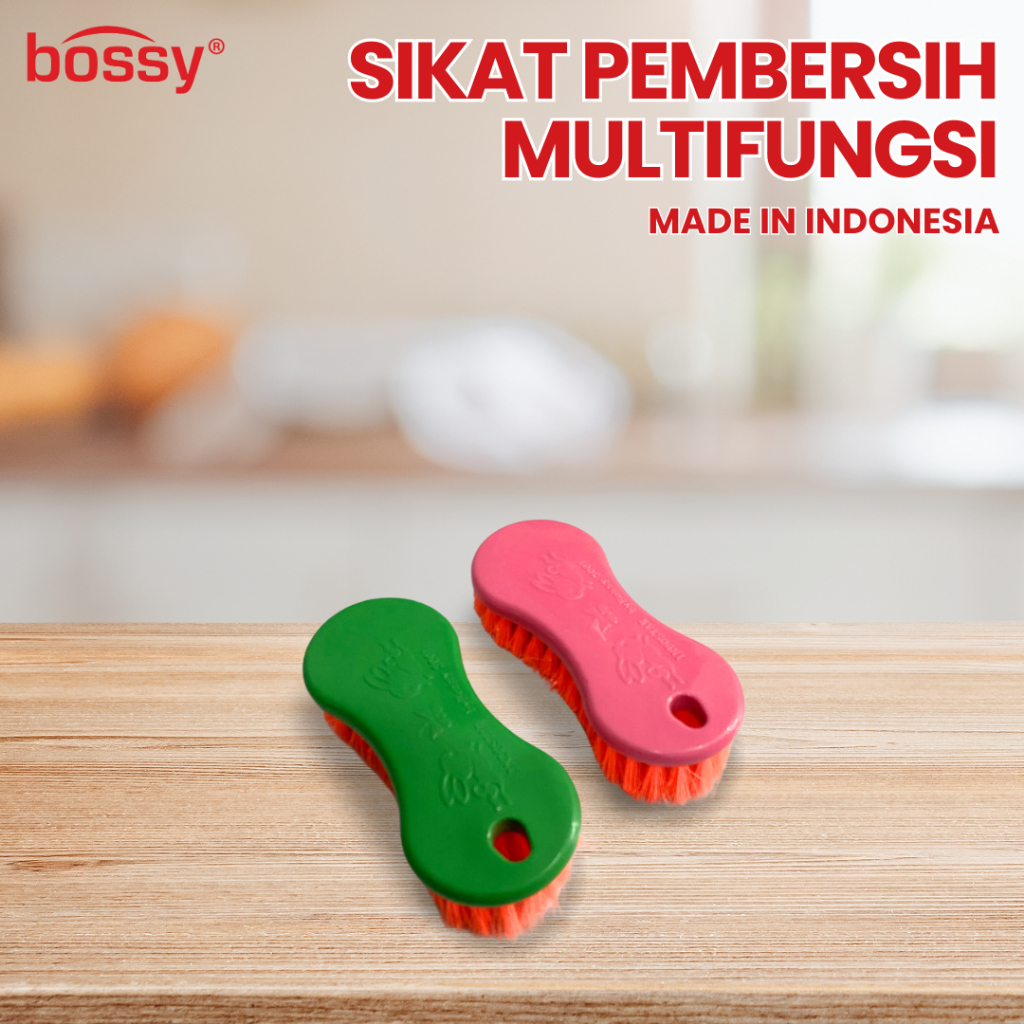 BOSSY Sikat Pembersih Baju/Lantai Bulat Multifungsi Set Isi 2