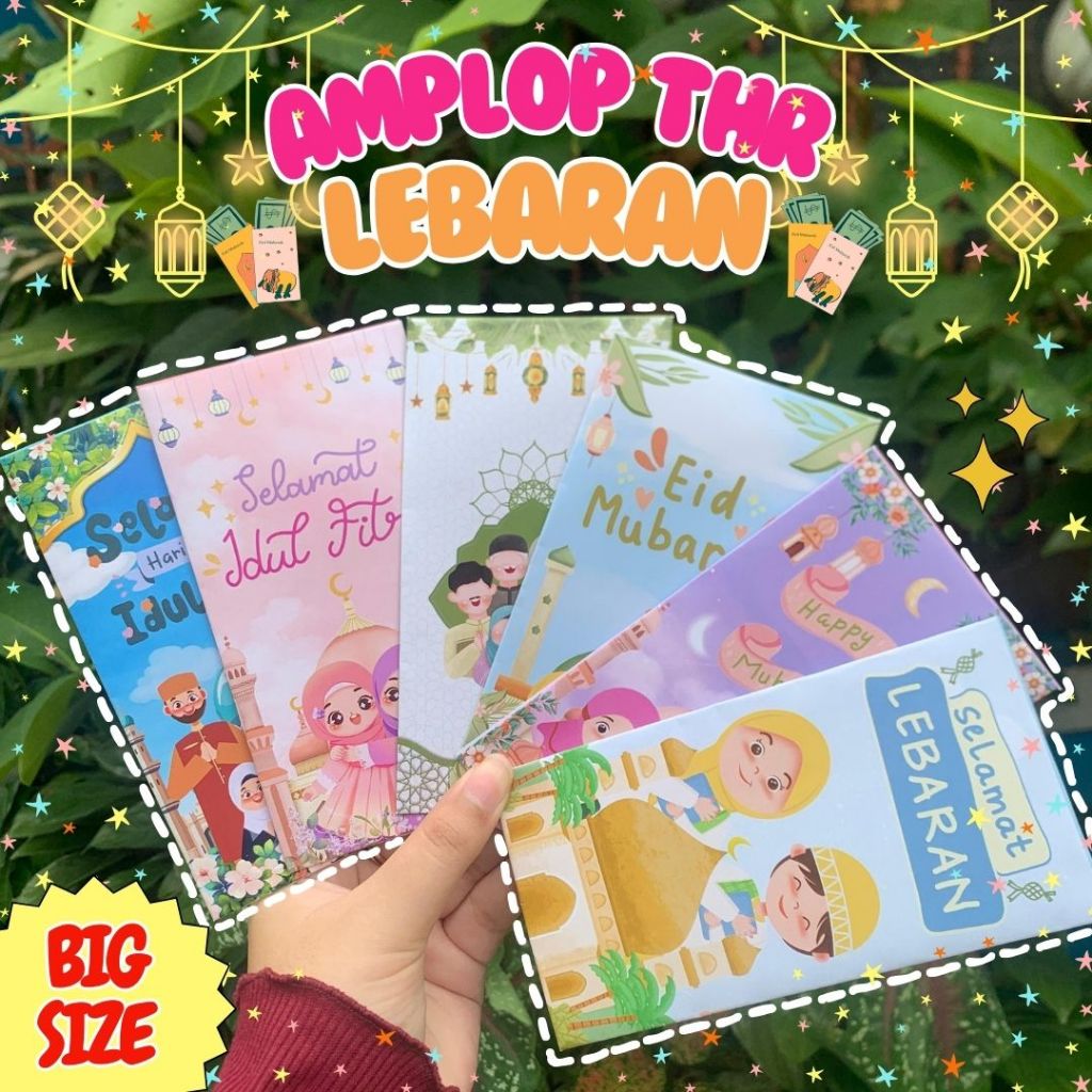 

AMPLOP LEBARAN BIG SIZE PREMIUM TEBAL LUCU UNIK THR LEBARAN ANAK ANAK MURAH