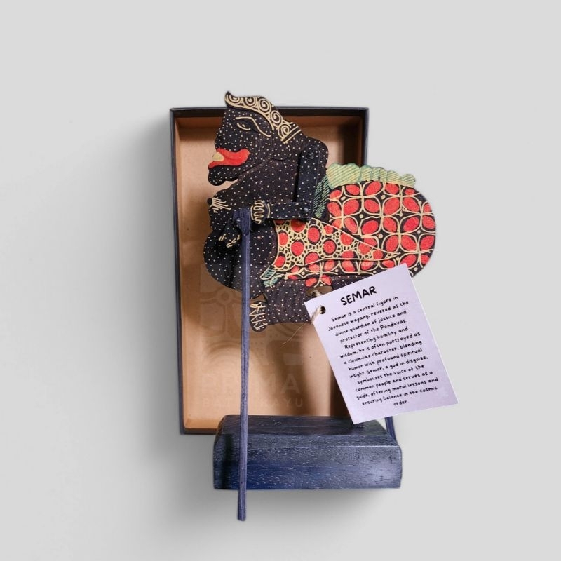 Semar Wayang Mikro Karakter Kayu Batik Puppet Souvenir Indonesia