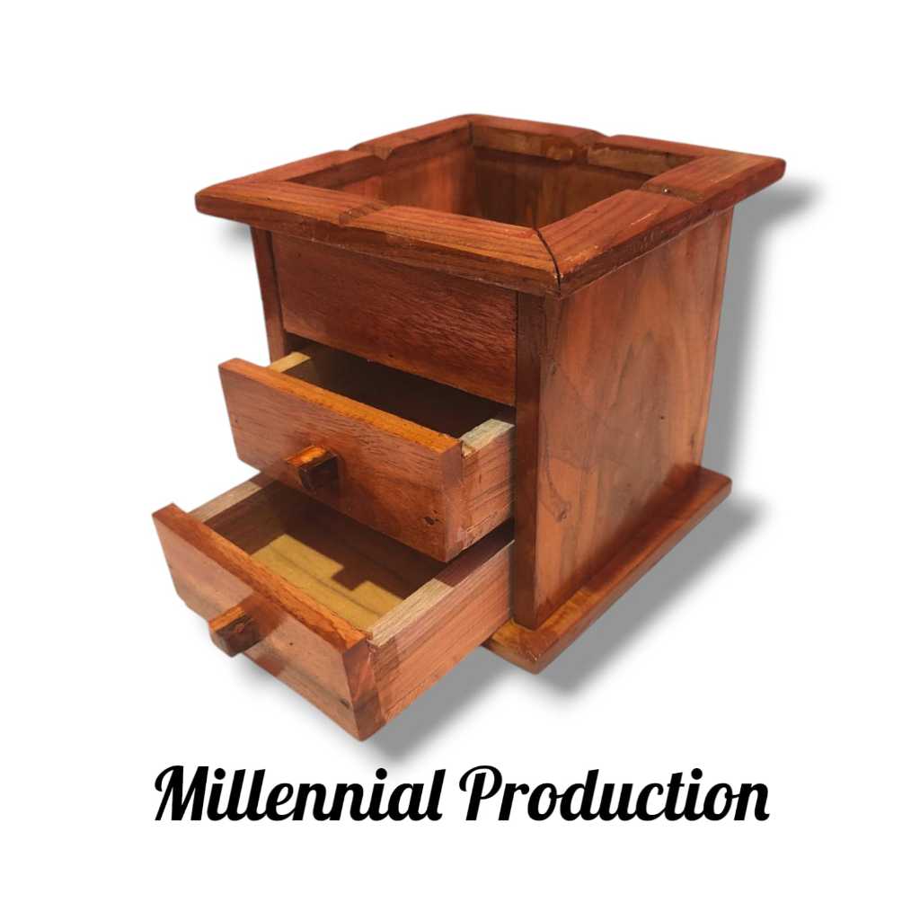 ASBAK KAYU JATI MODEL LACI ASBAK UNIK FULL KAYU JATI