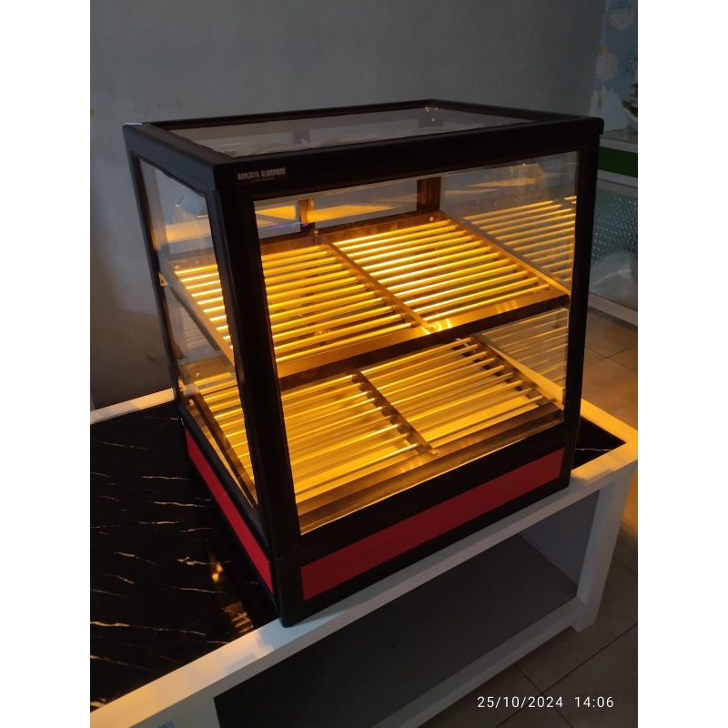 showcase penghangat, food warmer, display ayam Kentucky fried chicken