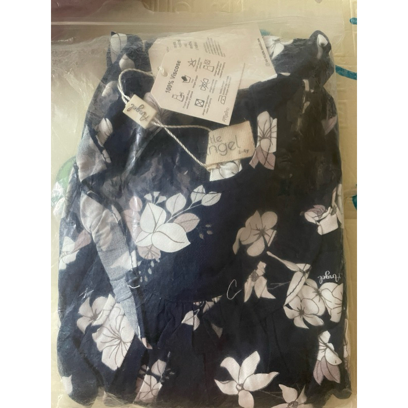 AMIRA KIDS LITTLE DIANA LITTLE BELLA DRESS MAYA IN LOVE CREAM SWEDISH 2-4Y ATELIER ANGELINAI