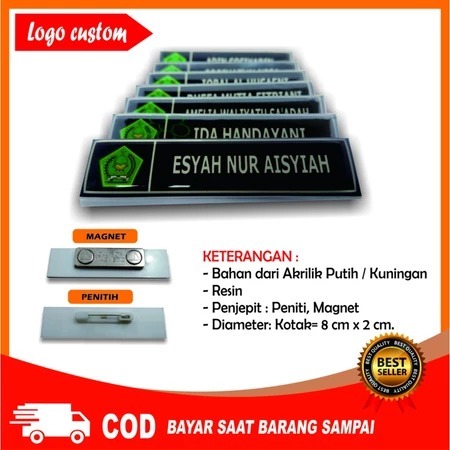 

Name Tag / Nama Baju / Nama dada Murah/Name tag custom