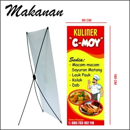 X Banner Custom / X Banner Wisuda Gratis Desain Murah