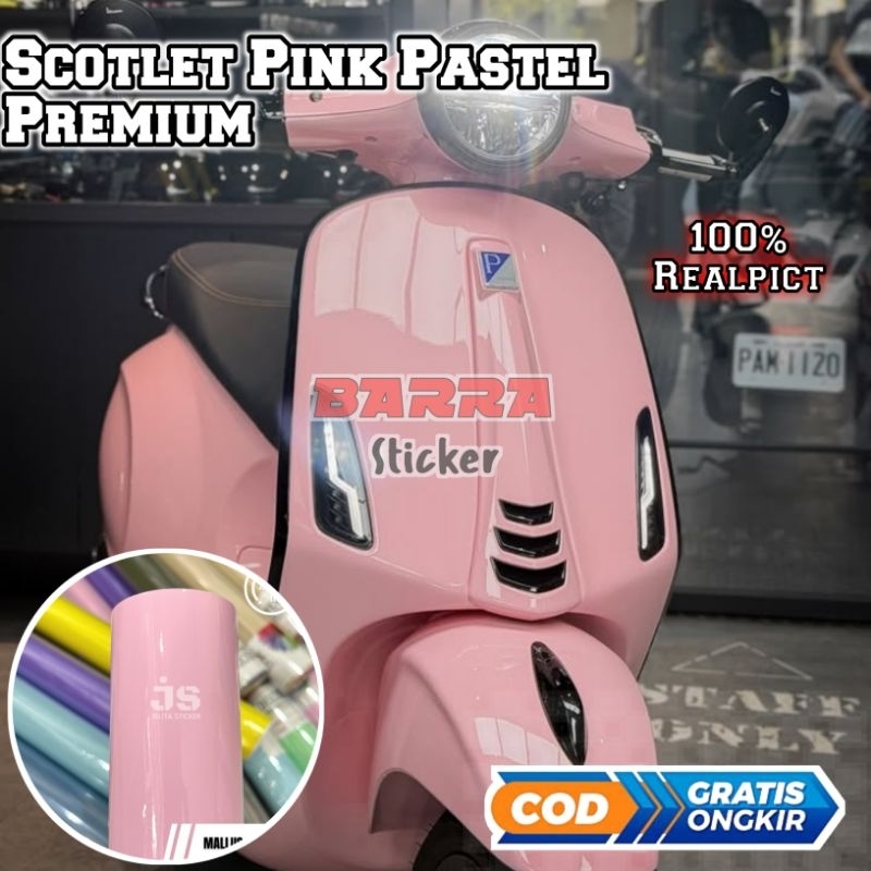 Stiker Skotlet Motor Pink Pastel Premium Scotlet Malus Pink Pastel Glossy