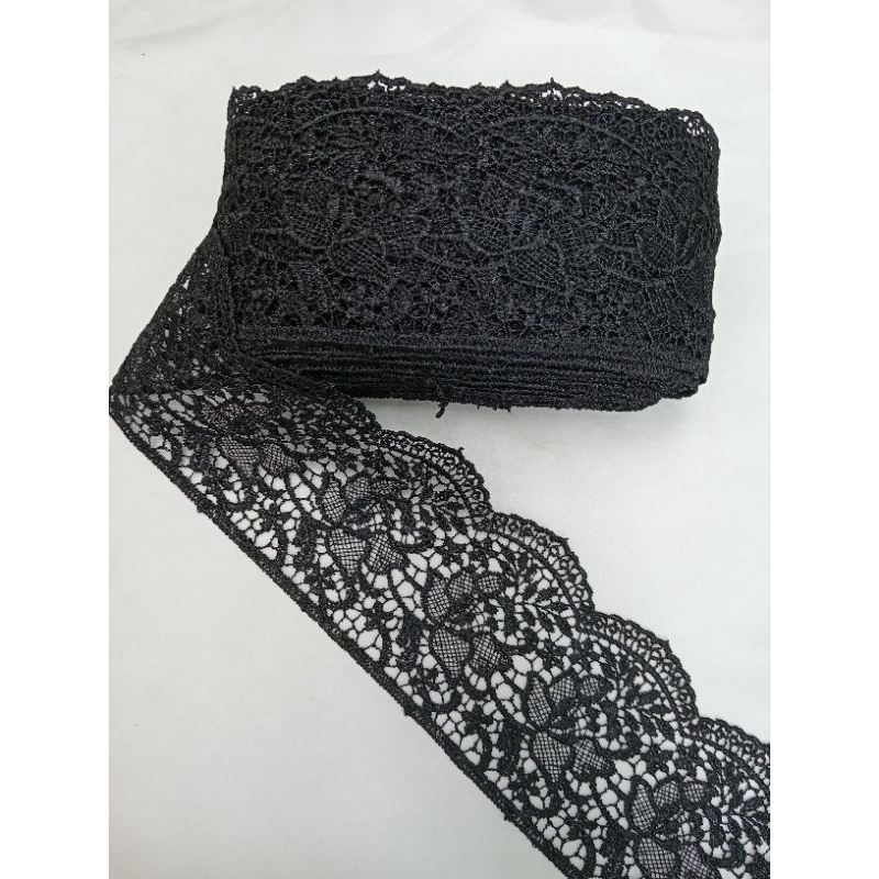 RENDA BORDIR BUNGA LEBAR 10CM