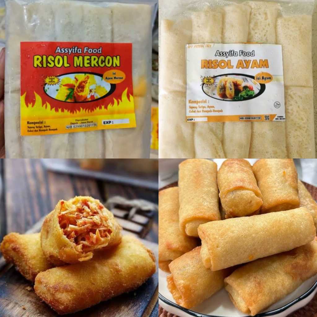 

Risol Kampung isi ayam suwir ori & ayam suwir pedas isi 10pcs frozen