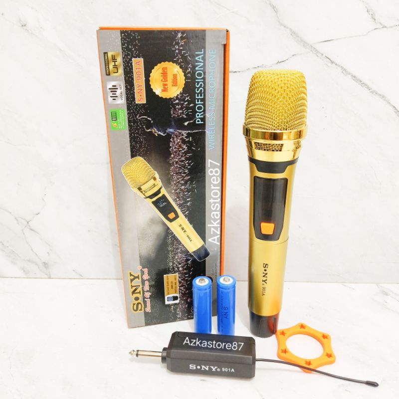 mic wirelees sony 901A mik karaoke tanpa kabel suara bagus dan jernih