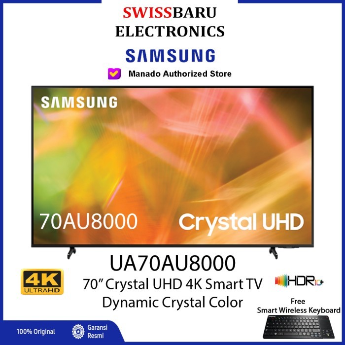 Samsung LED Crystal UHD 4K Smart TV 70 Inch 70AU8000