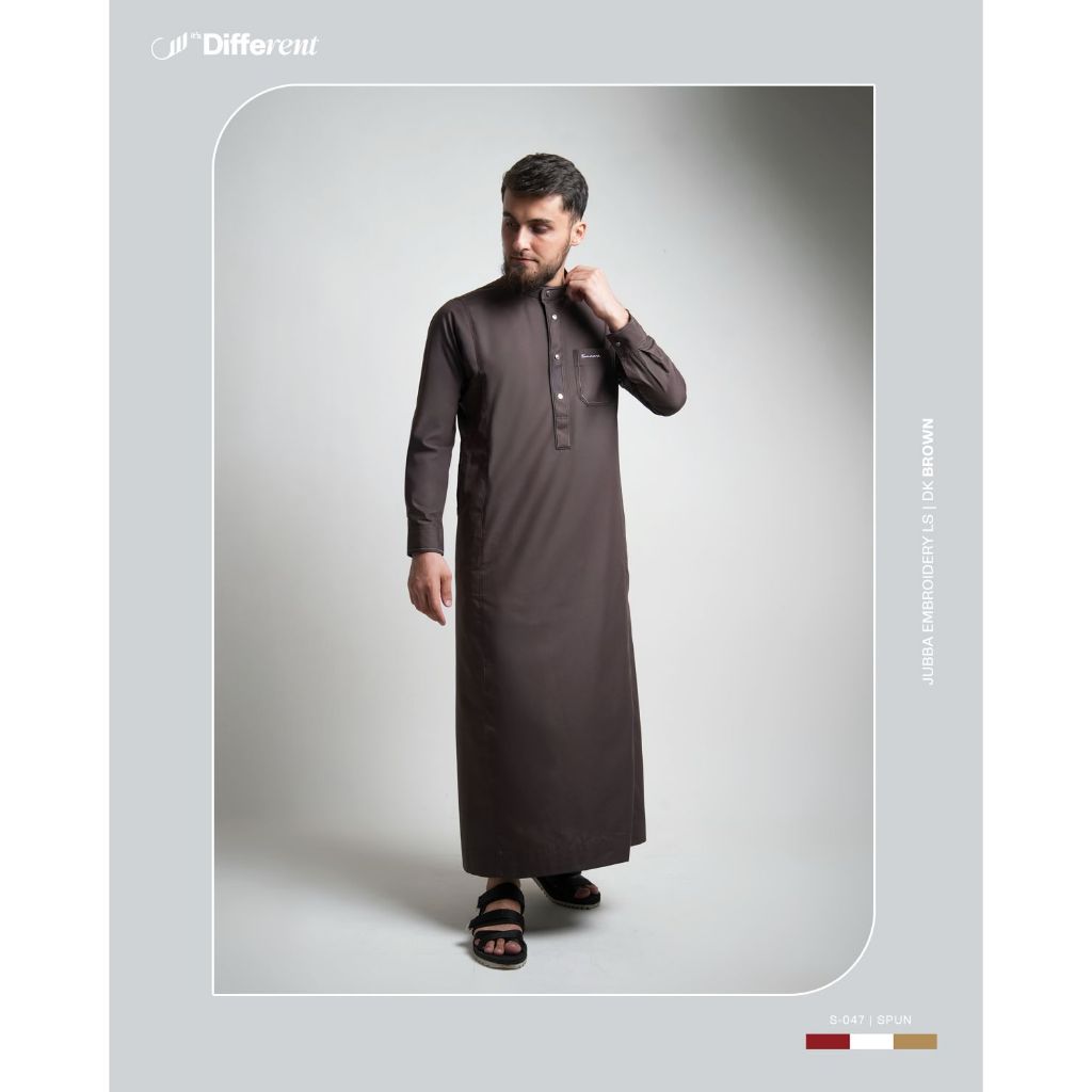 SAMASE JUBBA SAUDI PANJANG S047 EMBROIDERY SPUN GAMIS PRIA PREMIUM