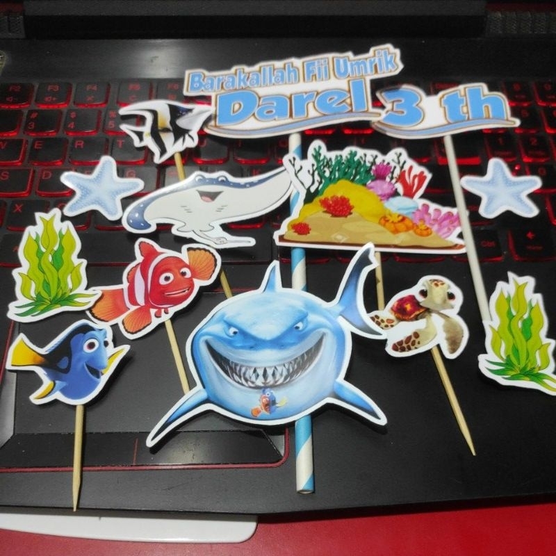 cake topper hiasan kue finding nemo ikan 130325nem