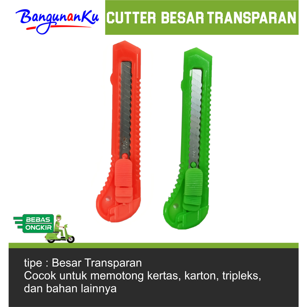 

Cutter Besar Transparan / Cutter Besar Tajam / Cutter Besar