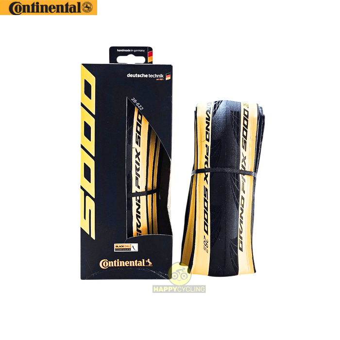 Ban Luar Sepeda Grand Prix GP5000 GP 5000 700x28 Clincher Black Cream Happy Cycling