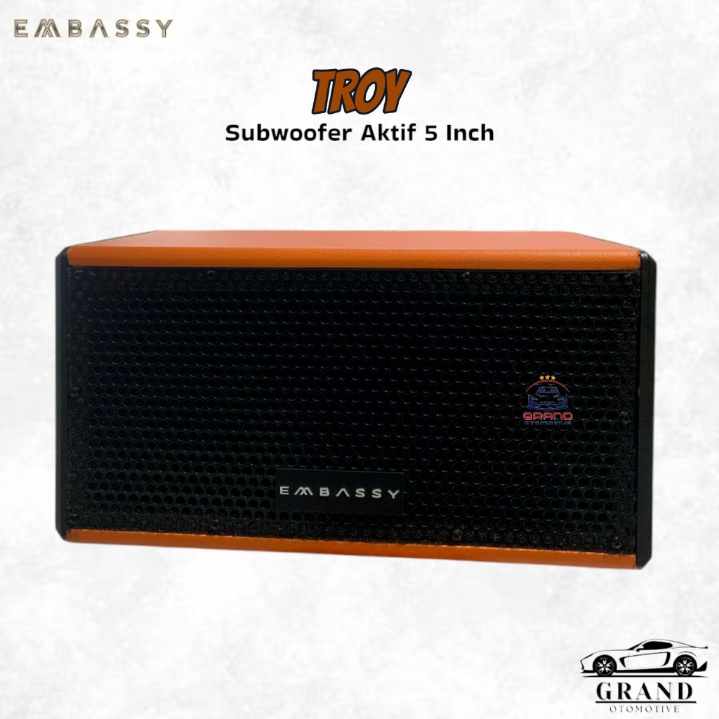 SUBWOOFER AKTIF 5 INCH DOUBLE WOOFER EMBASSY TROY SPEAKER MOBIL
