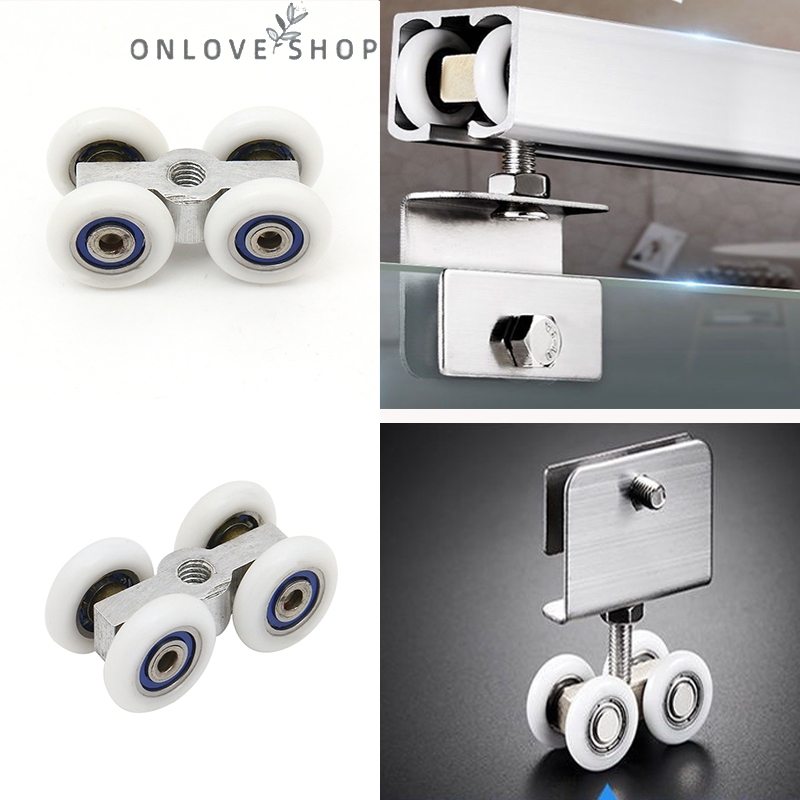 Roda Gantung Rel Panduan Pintu Geser Kamar Mandi/ Roda Pintu Geser/ Roda rel pintu serbaguna