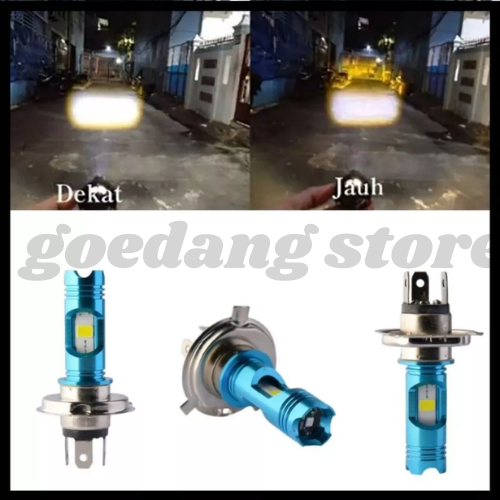 Lampu Depan Motor LED Putih Motor Vixion M11G-H4