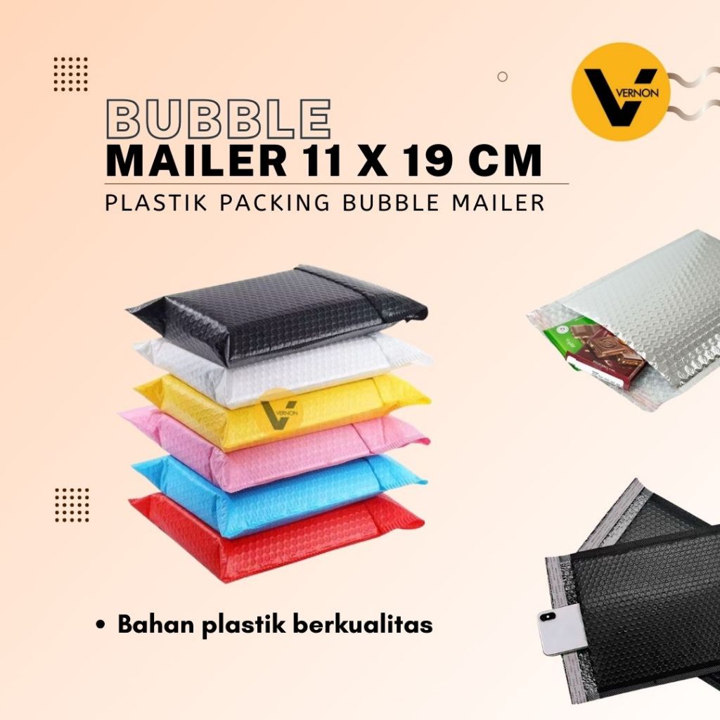 

Bubble Mailer Amplop Bubble Packing Kantong Bubble Wrap Ukuran 11 x 19 cm