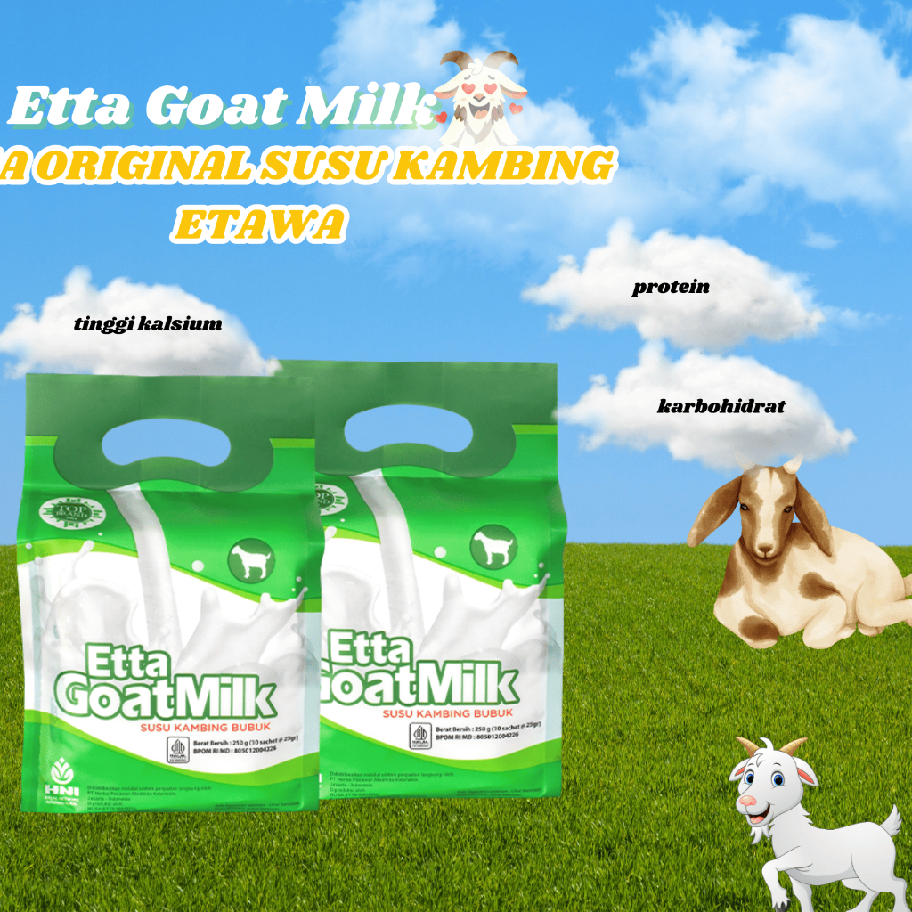 

HNI Etta Goat Milk Original minuman Susu bubuk Kambing Etawa