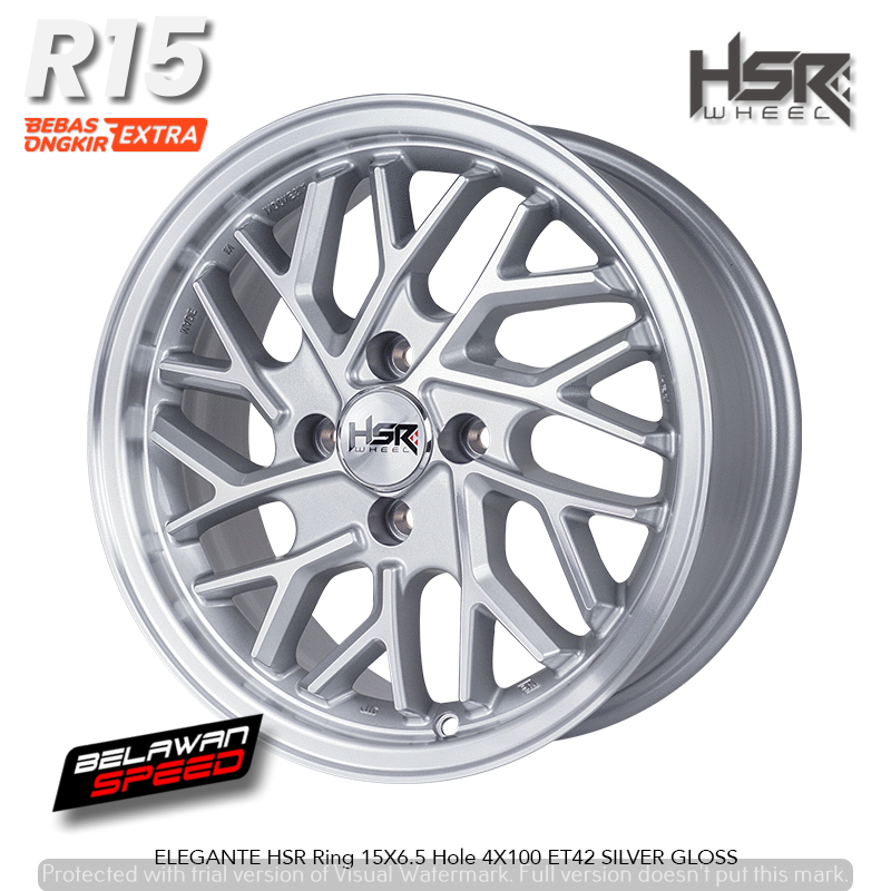 Velg Mobil Ring15 HSR ELEGANTE Untuk Datsun+Go Baleno Ignis Dll r15