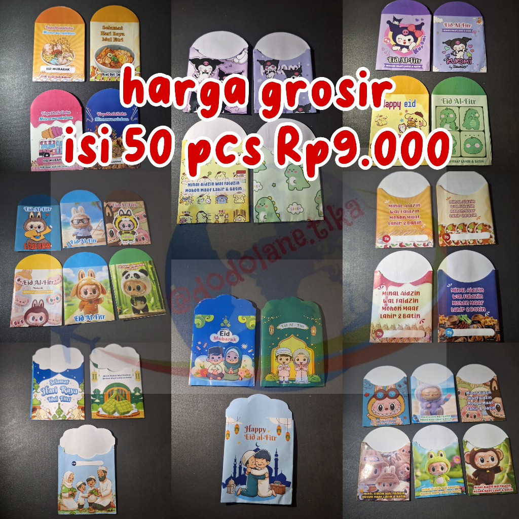 

Amplop lebaran murah 50 pcs 5 pack grosir amplop THR idhul fitri hari raya