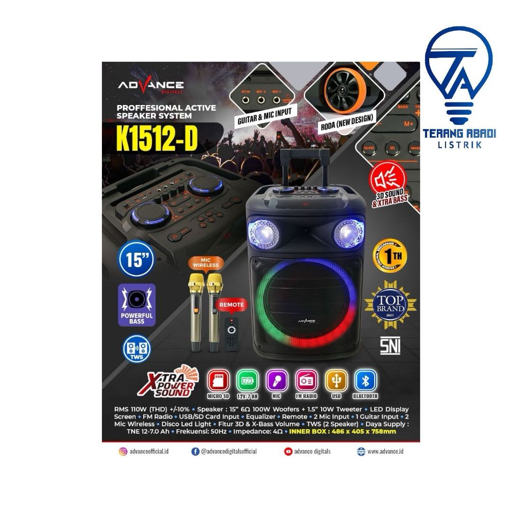 SPEAKER ADVANCE K 1512 -D