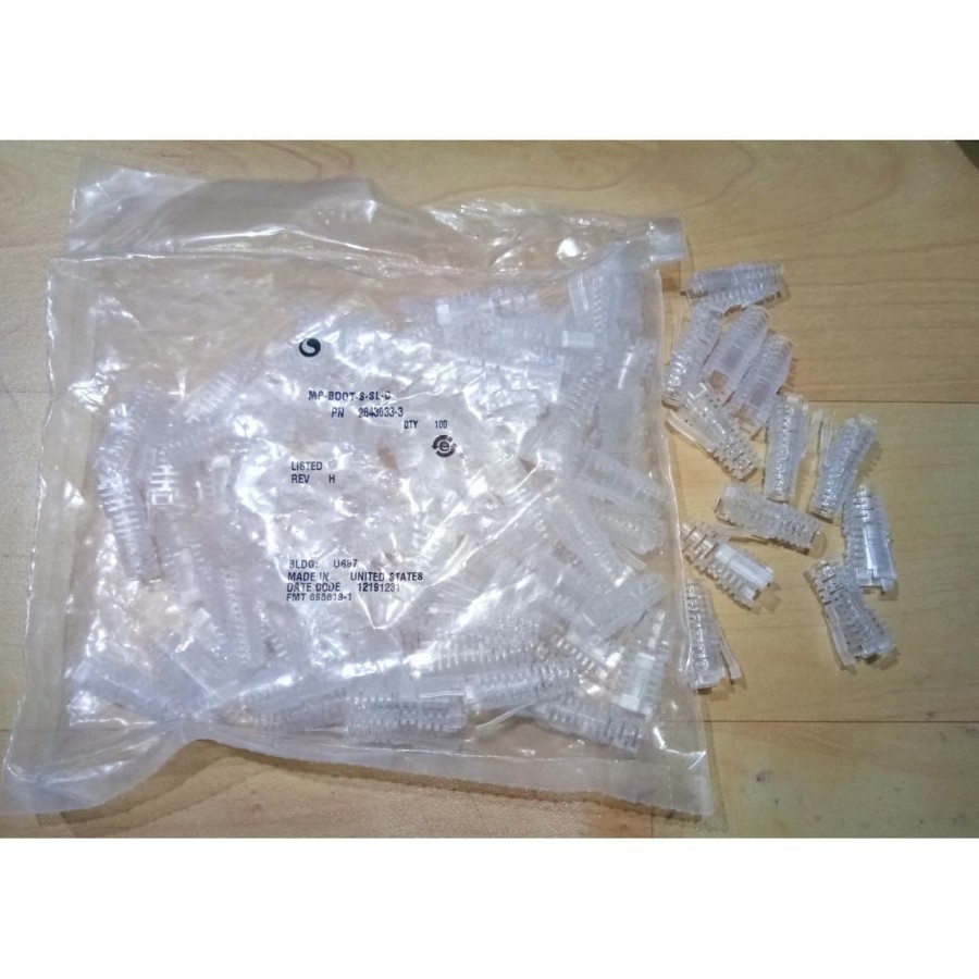 AMP Plugboot Cat6 Transparant ORIGINAL Commscope Plug Boot Cat 6 RJ45