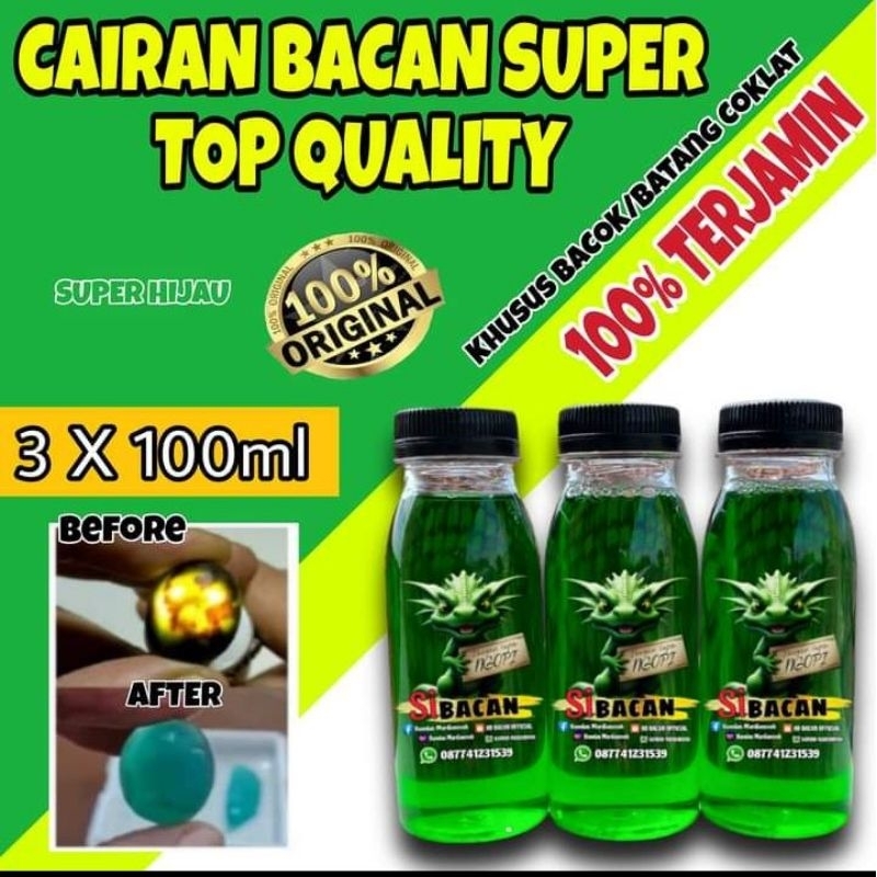 Cairan bacan 100ml x 3 botol khusus bacan coklat/bacok 100% Terbukti Dan teruji