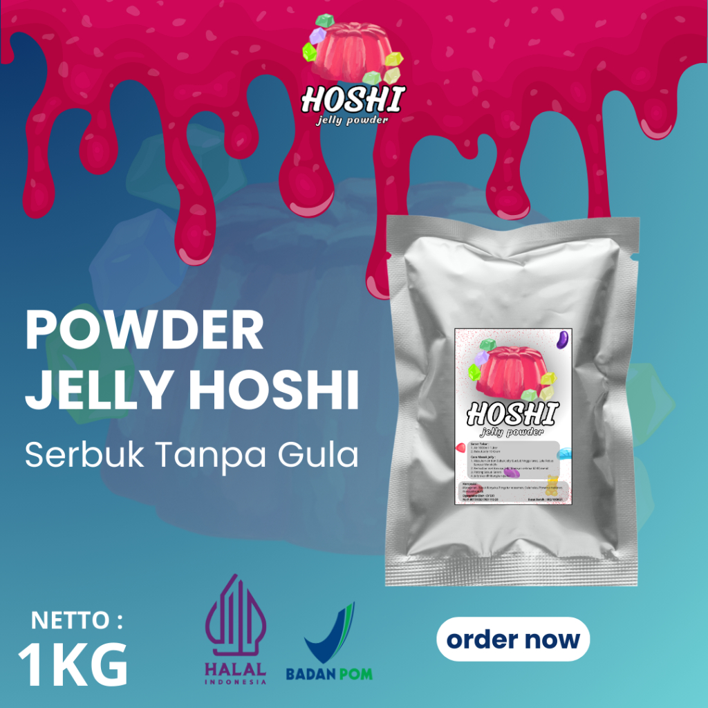 

Bubuk Jelly Hoshi Tanpa Gula 1KG