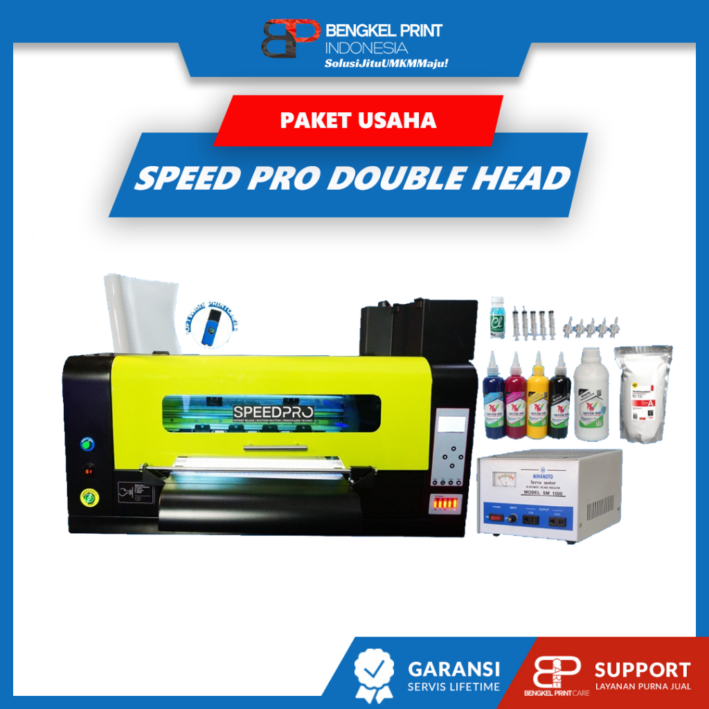 Paket Usaha Sablon DTF | Paket Mesin Printer DTF Speed Pro Double Head