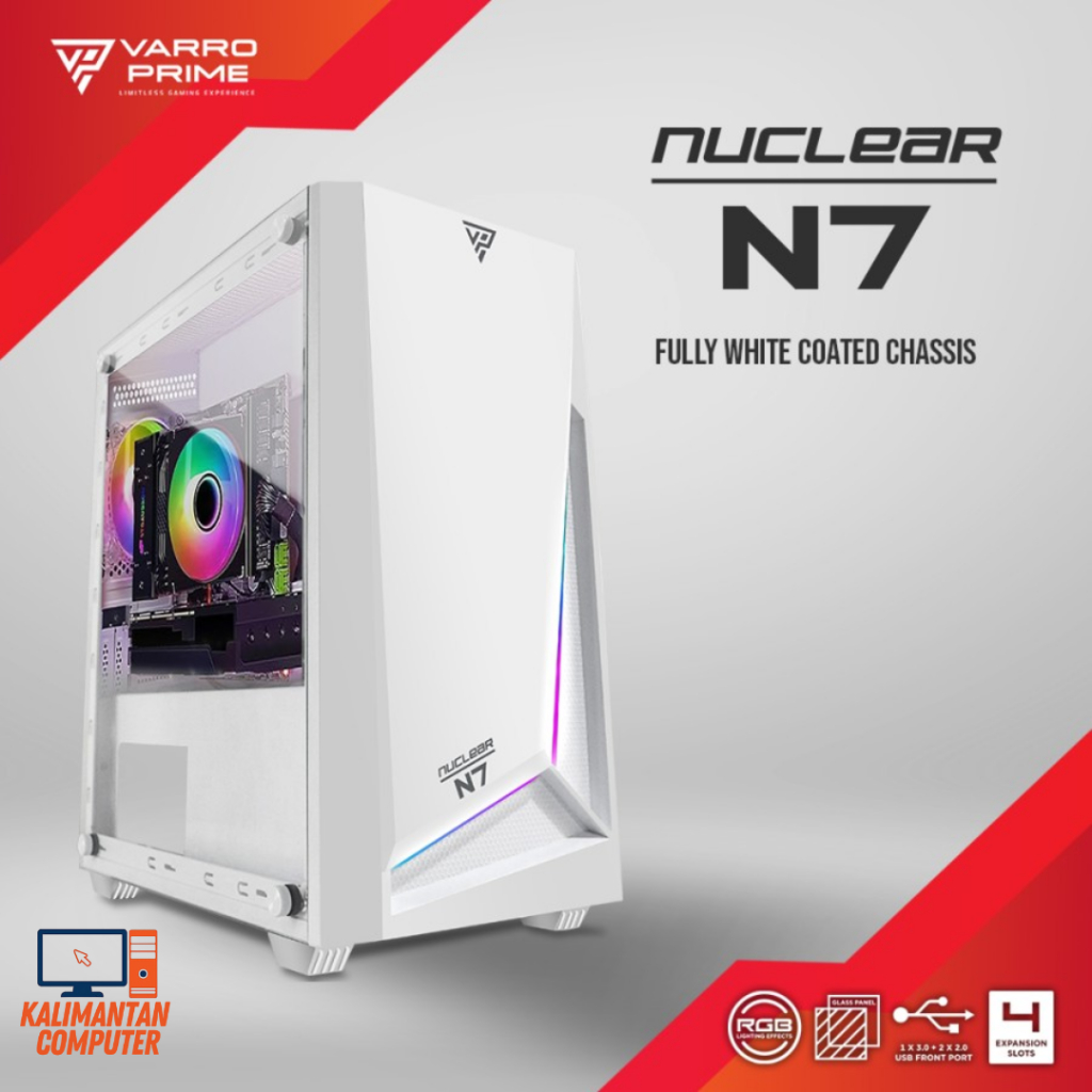 CASING PC VARRO PRIME NUCLEAR N7 PUTIH