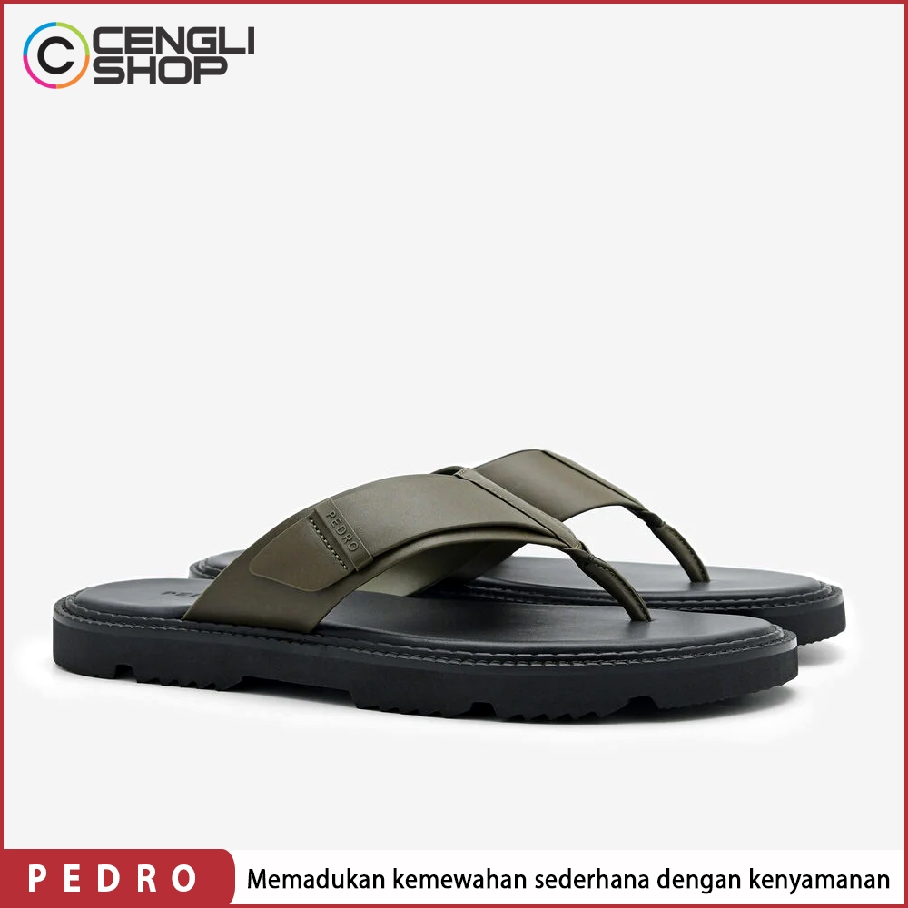 SANDAL JEPIT PEDRO PRIA ORIGINAL SENDAL KASUAL CASUAL BRANDED  ASLI ORI TERBARU HIJAU GREEN PM018
