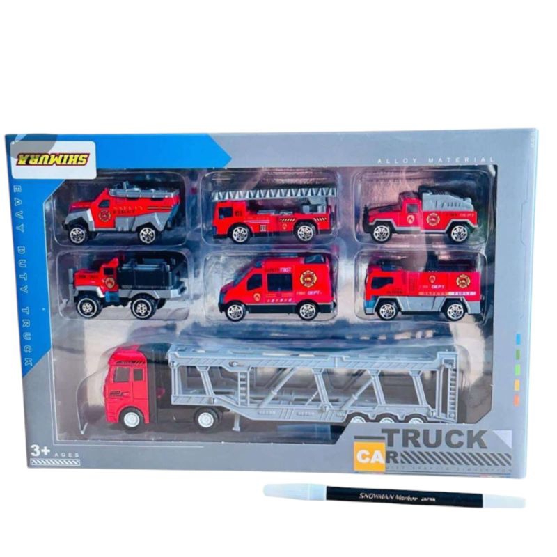 Truck Fire Car shimura Mainan Mobil pemadam Miniatur