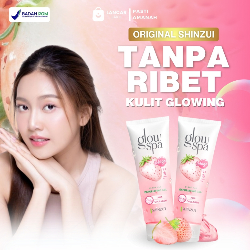 Glow Spa Shinzui Peeling Gel Wajah Penghilang Perontok Daki Dan Kulit Mati Eksfoliasi Badan Seluruh 