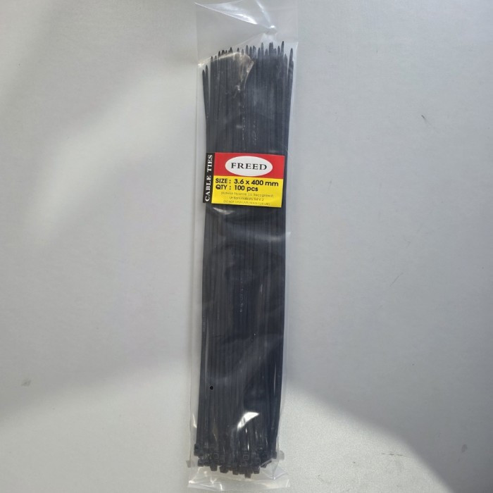 

Kabel Tie 3.6 x 40cm Hitam Cable Ties 1 Pack 100pcs Pengikat 3.6x40cm Serbaguna 3.6mm x 400mm Nylon 66