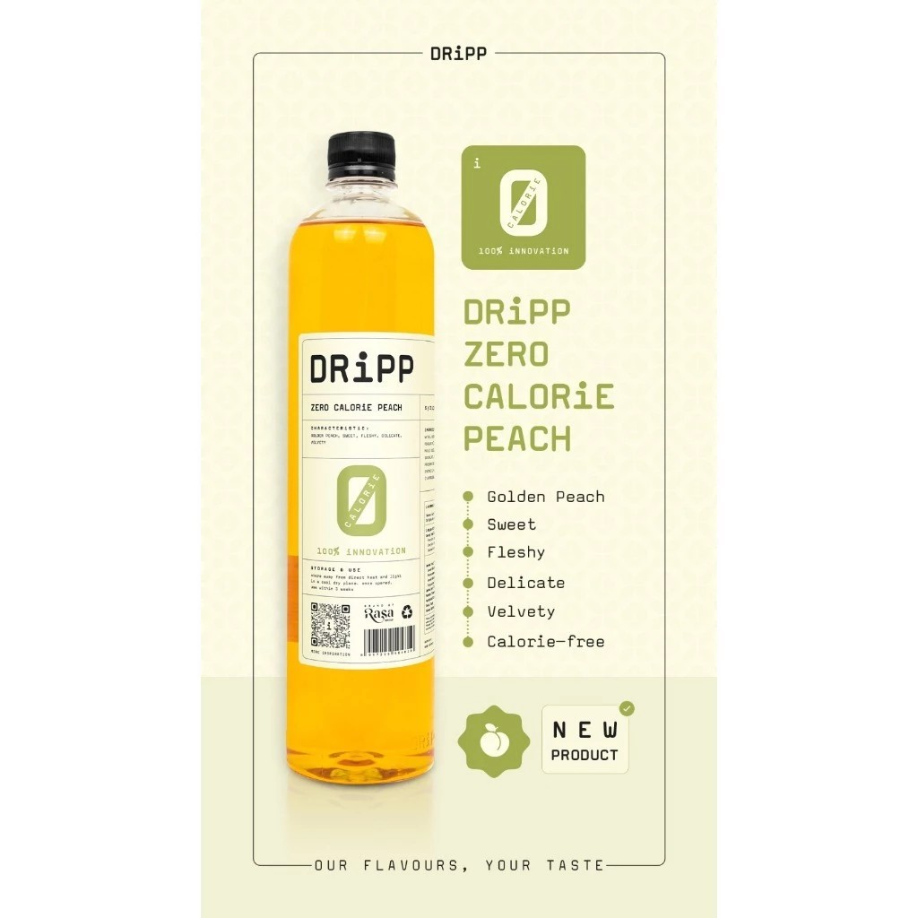 

DRiPP Zero Calorie Peach Syrup 760 Ml