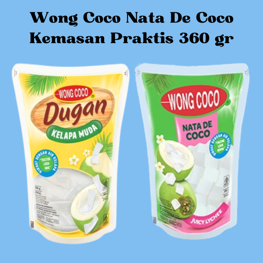 

Wong Coco Nata De Coco 360 gr - Toping Minuman Kekinian - Jelly Kelapa - Sari Kelapa Muda